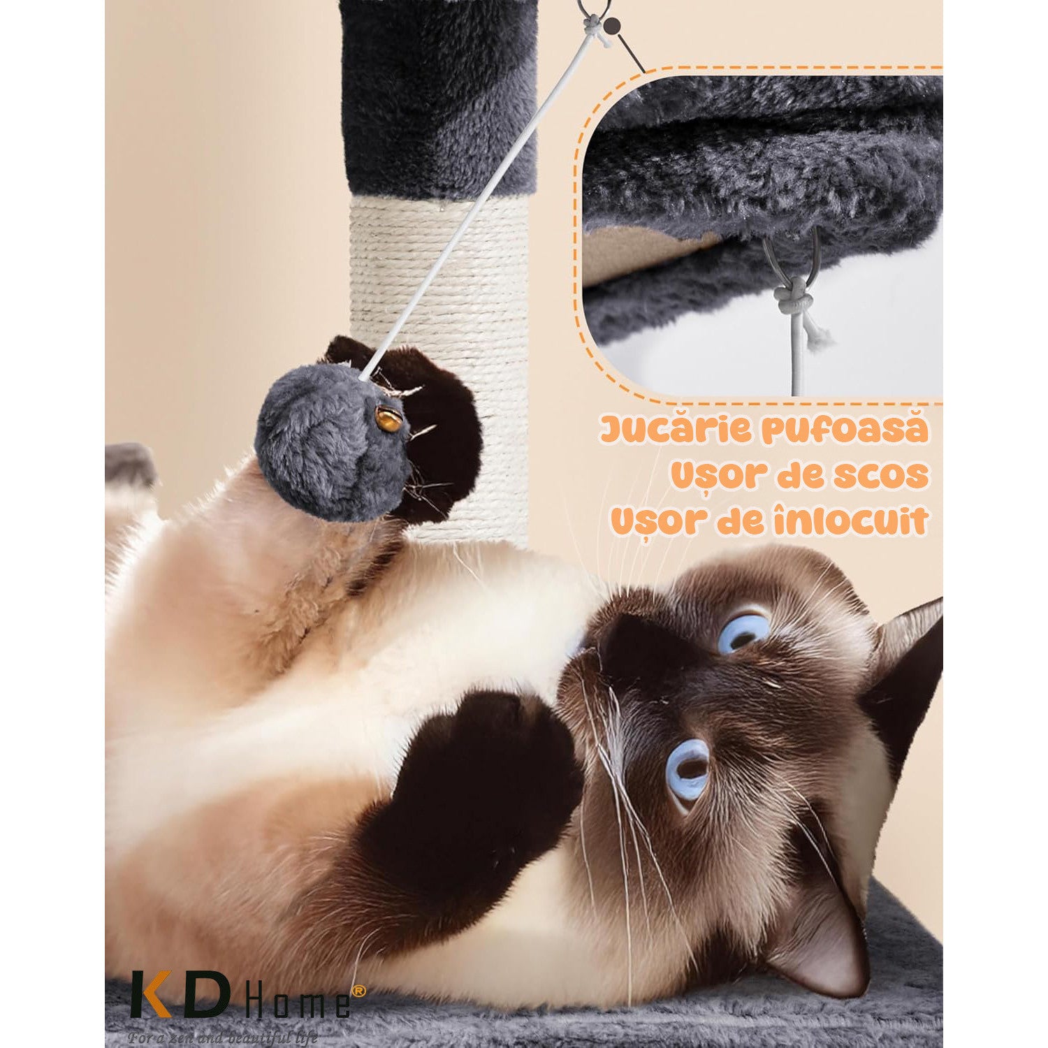Ansamblu Joaca Pentru Pisici KD Home ClawCloud Loft Ansamblu Joaca Pentru Pisici KD Home ClawCloud Loft